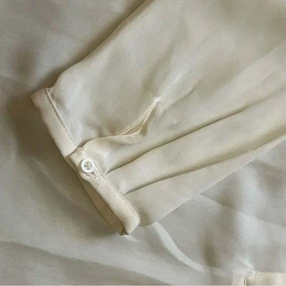 Jennifer Lopez Cream Blouse with Stud Accents - Picture 4 of 6